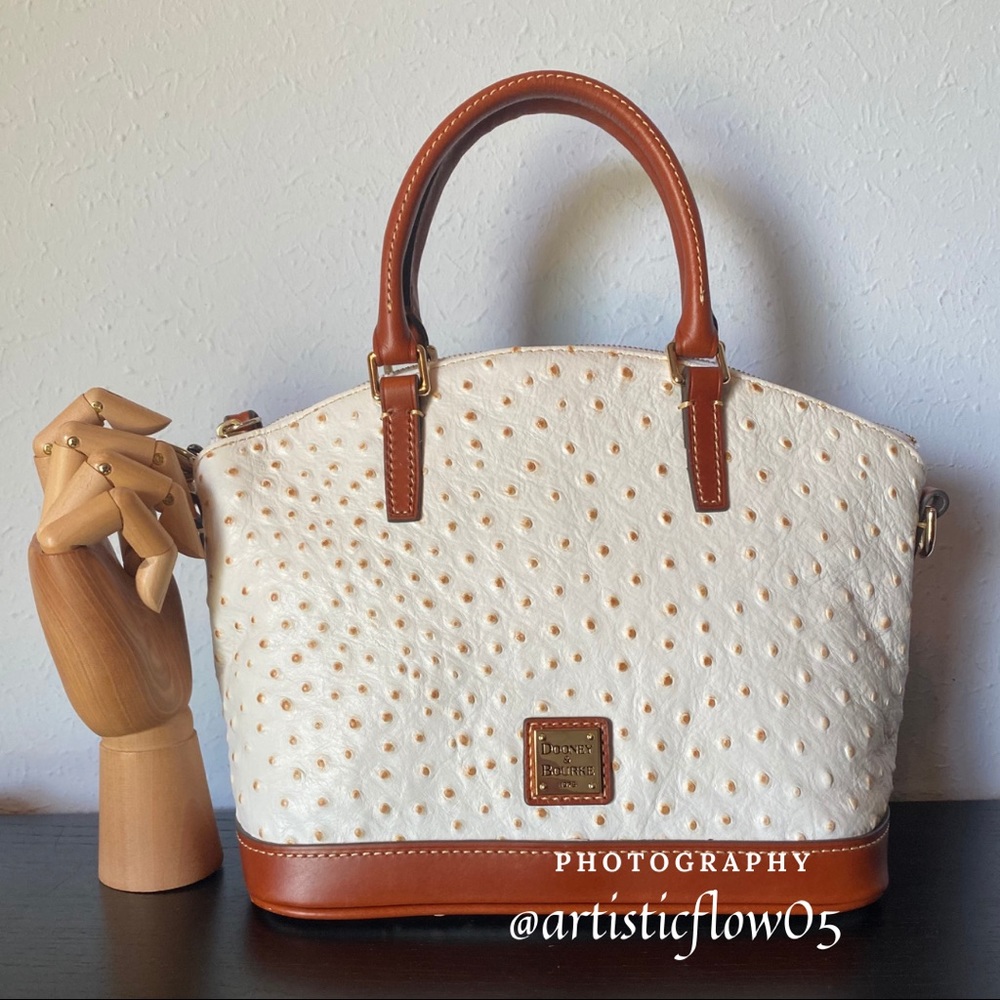 NEW! Dooney & Bourke Ostrich Bone Toni Satchel